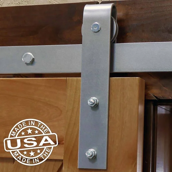 Premium Horseshoe Roller Hanger w/ Bolts for Barn Door for 2 1/4x22 Doors, Rustic Brown