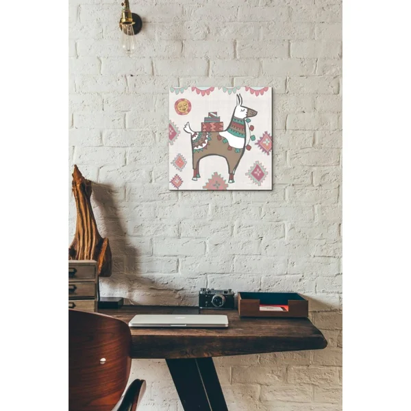 Epic Graffiti Playful Llamas I by Farida Zaman - Giclee Canvas Wall Art, 12x22X12x22 37x22 x 37x22