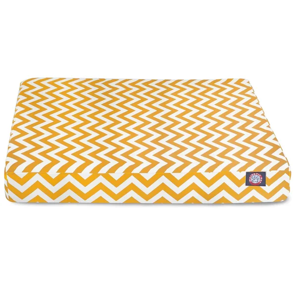Majestic Pet 78899551430 Teal Chevron Medium Orthopedic Memory Foam Rectangle Dog Bed