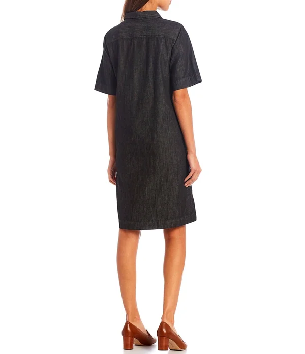 Lauren Ralph Lauren Denim Shift Women's Dress Nightfall Wash : Xs