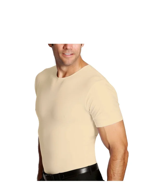 Insta Slim Men's Compression Short Sleeve Crew-Neck T-Shirt - Black