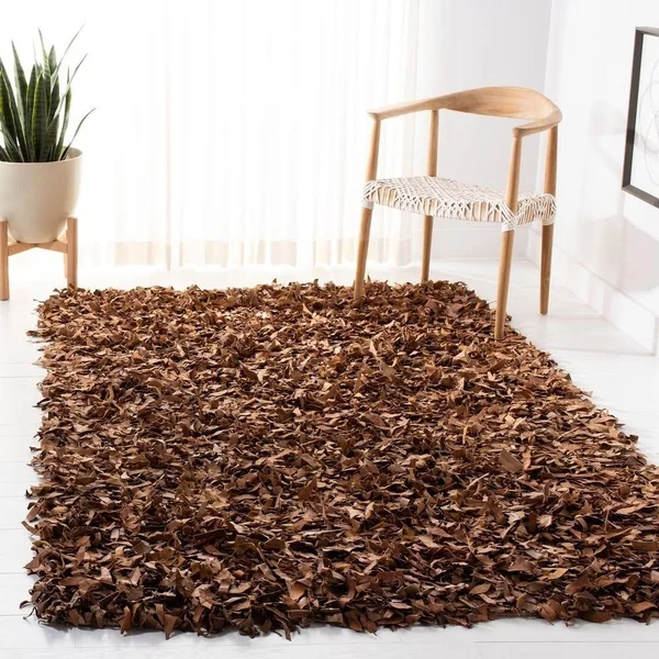 Safavieh Leather Shag LSG511D Area Rug - Red, Size: 5 x 8 ft.