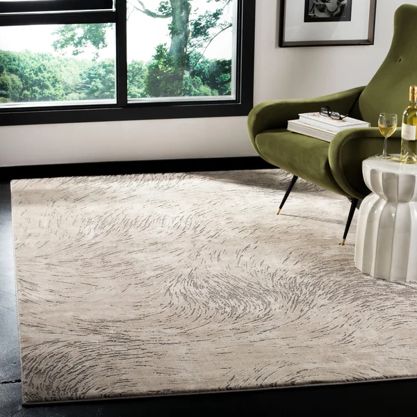 Safavieh Meadow Ivory/ Grey Rug (9& x 12&)