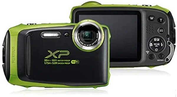 Fujifilm FinePix XP130 Waterproof Digital Camera (White) Best Value Accessory Bundle -Includes- 32GB SD Card + 16GB SD Card + Ca