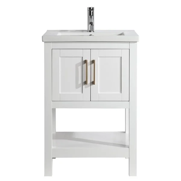 Maklaine 24x22 Single Sink Vanity in White - M-4960-2017029