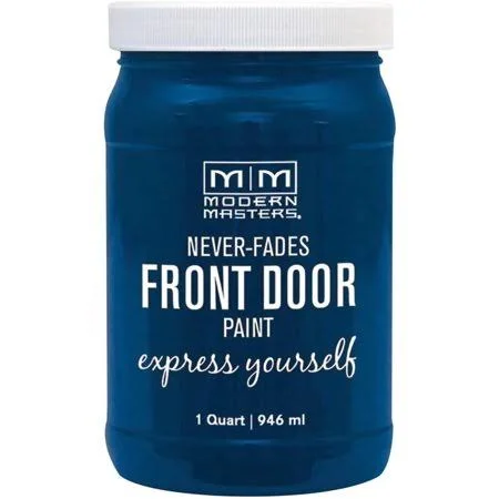 Modern Masters 275274 Front Door Paint, 1 Quart, Satin Serene, Suitable for Interior/Exterior Metal or Wood Surfaces Such As Doo
