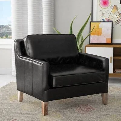 Billy Armchair Langley Street Upholstery: Black