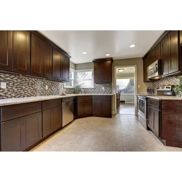 Design House 613927 Brookings 33 inch Fully Assembled Kitchen Corner Wall Cabinet - Espresso Shaker, Brown