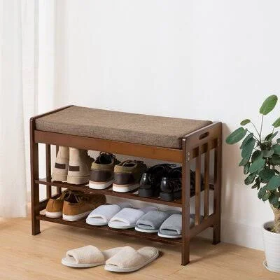 Helly Solid Wood Shoe Storage Bench Latitude Run