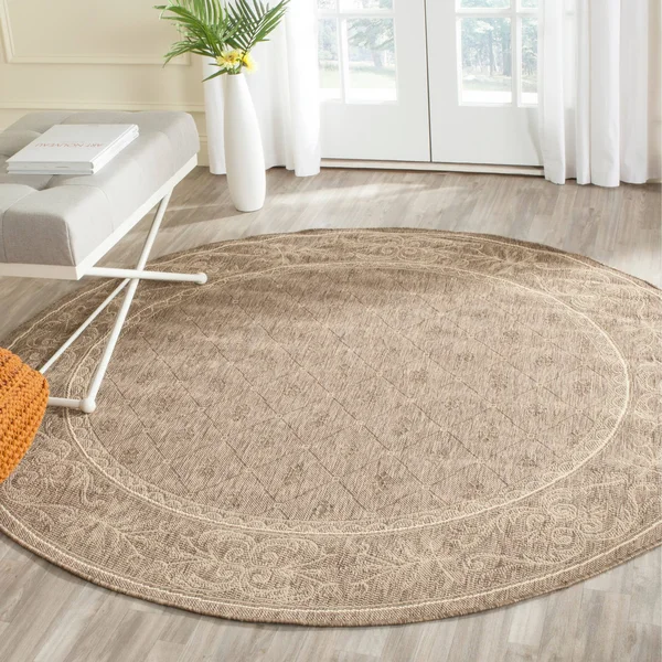 Safavieh Courtyard CY2326-3009 5&3x22 x 5&3x22 Round Brown - Natural Area Rug