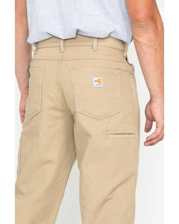 Carhartt Men's Flame Resistant Canvas Jean - Golden Khaki