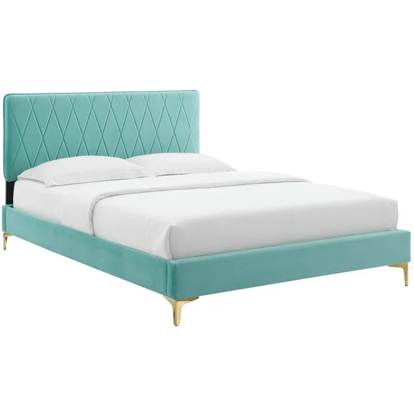 Phillipa Performance Velvet King Platform Bed MOD-6928-MIN