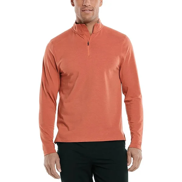 Coolibar Men's Sonora Quarter-Zip, Shirts for Men, Red, Large