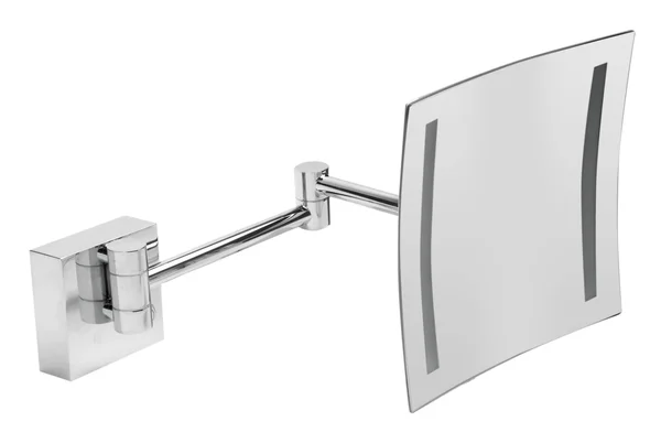 Alfi Brand ABM8WLED Wall Mount Square 8x22 5X Magnifying Cosmetic Mirror with Light, Polished Chrome