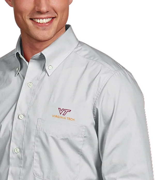 Antigua Clemson Tigers Purple Dynasty Woven Long Sleeve Button-Down Shirt Size: 3XL