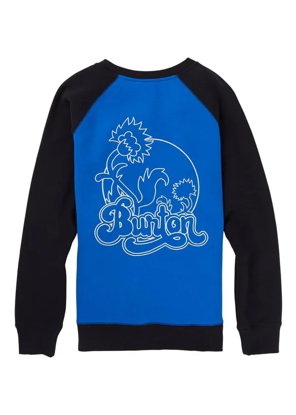Burton Women's Keeler Crew Fleece, Lapis Blue, True Black, XL