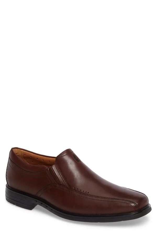 Clarks Men's Unsheridan Go Loafer Brown Leather 10 W