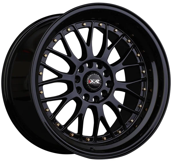 XXR 521 17x7 4x100/4x114.3 38et Black - Gold Rivets Wheel