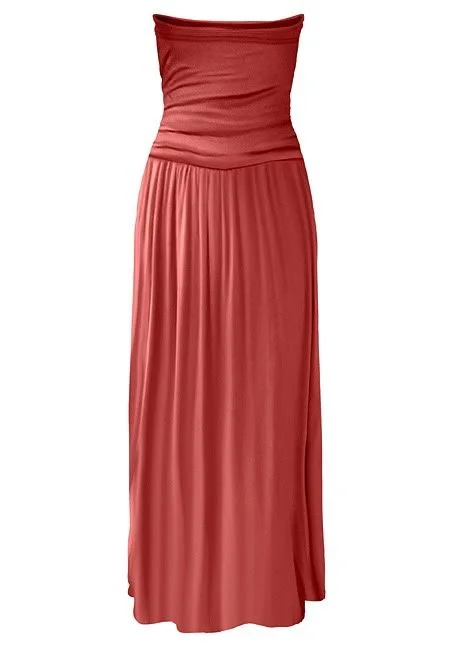 Bandeau Maxi Dress - Rust, Size 6