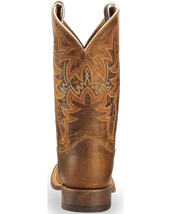 Justin Men's Bent Rail Western Boots - Distressed Cognac