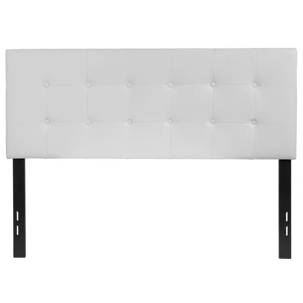 Flash Furniture Lennox Upholstered Panel Headboard, White, Full
