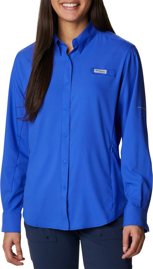 Columbia Women's PFG Tamiami II Long Sleeve Shirt - XS, Purple