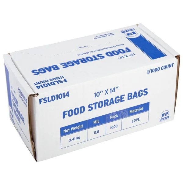 Royal 10x22 x 14x22 Low Density Food Storage Bags - Pack of 1, 000, FSLD1014