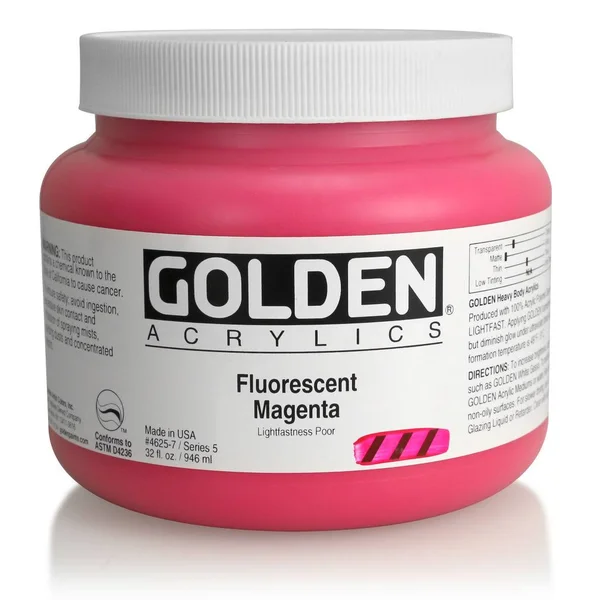 Golden : Heavy Body Acrylic Paint : 946ml : Magenta *Fluorescent*