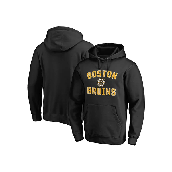 Fanatics Branded Boston Bruins Black Team Victory Arch Pullover Hoodie Size: Medium