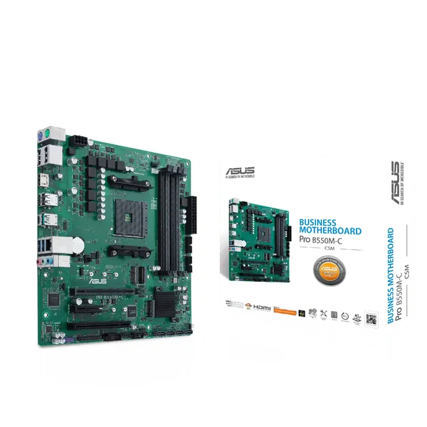 Asus Pro B550M-C/CSM Desktop Motherboard - AMD Chipset - Socket AM4