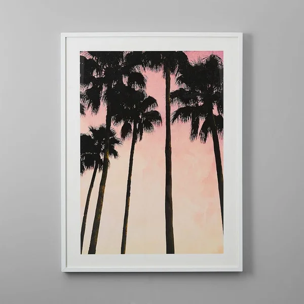 Palm Trees and Pink Skies Wall Art by Minted - 5x22x7