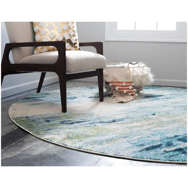 Unique Loom Chromatic Contemporary Area Rug Collection - Runner 2&2x22x6&7x22 3139845