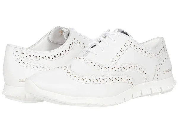 Cole Haan ZER谿RAND Wingtip Oxford - White - Lace-ups