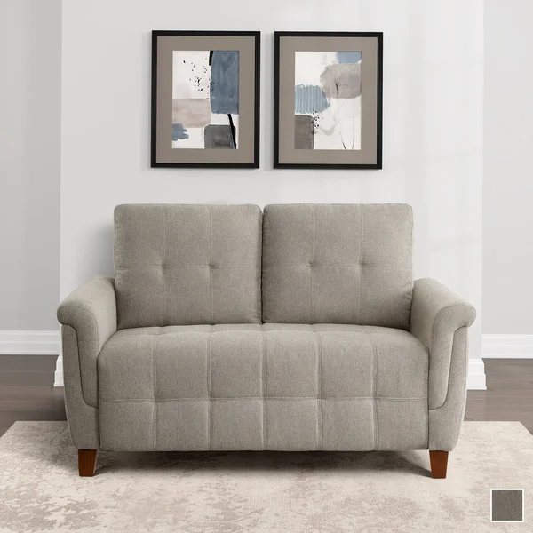 Anneta Living Room Loveseat - Brown