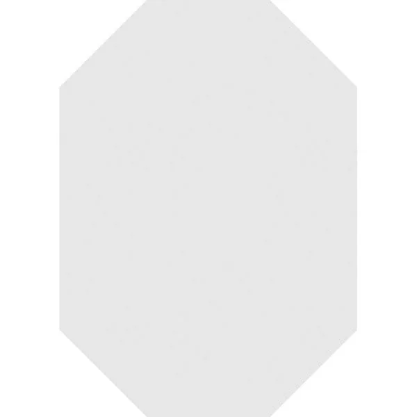 Ekena Millwork GVPOV14X3801SN 14x22W x 38x22H Vertical Elongated Octagon Surface Mount PVC Gable Vent: Non-Functional, w/ 3-1/2x