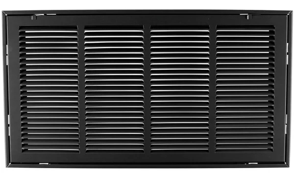 24x22 x 16 Steel Return Air Filter Grille for 1x22 Filter - Removable Face/Door - HVAC Duct Cover - Flat Stamped Face - Black - 26.5 x 17.75