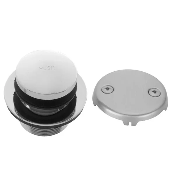 Jaclo 535-PCH Two Hole Toe Control Drain Strainer - Polished Chrome