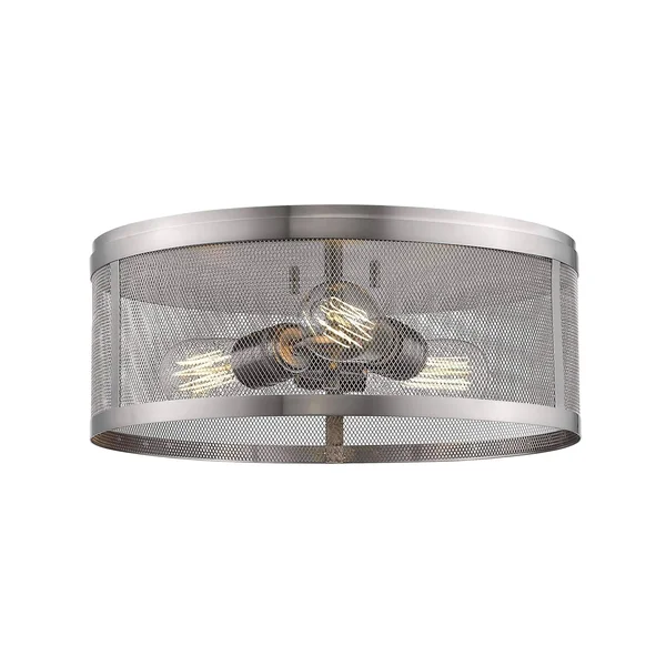 Z-Lite 331F14-BN Meshsmith 3-Light Flush Mount - Brushed Nickel