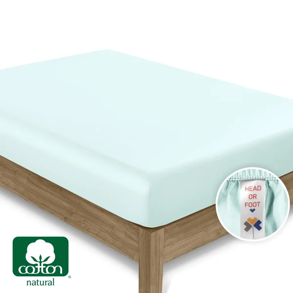 California Design den Everyday Soft Sateen Solid Sheet Set King, Seafoam, Sheet Set - 100% Cotton - 400 Thread Count