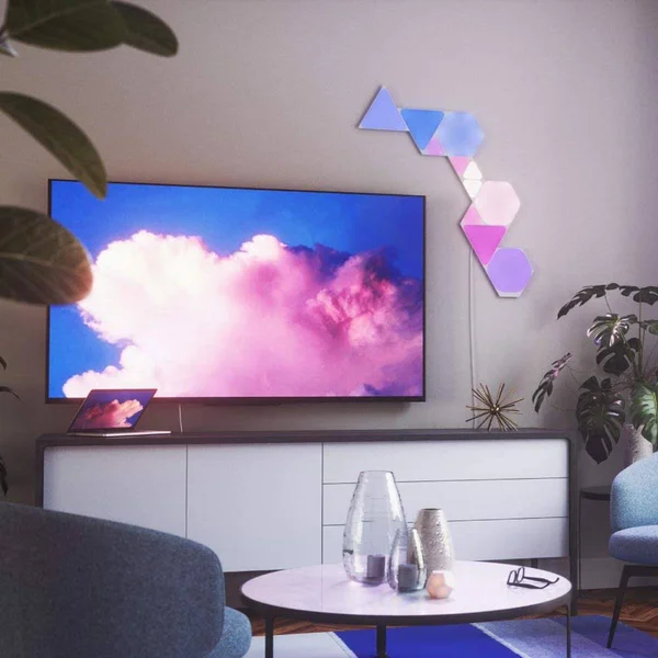 Nanoleaf Shapes Mini Triangles Smarter Kit - 5X Triangle Light Panels, 20 Lumens NL48-5005TW-5PK