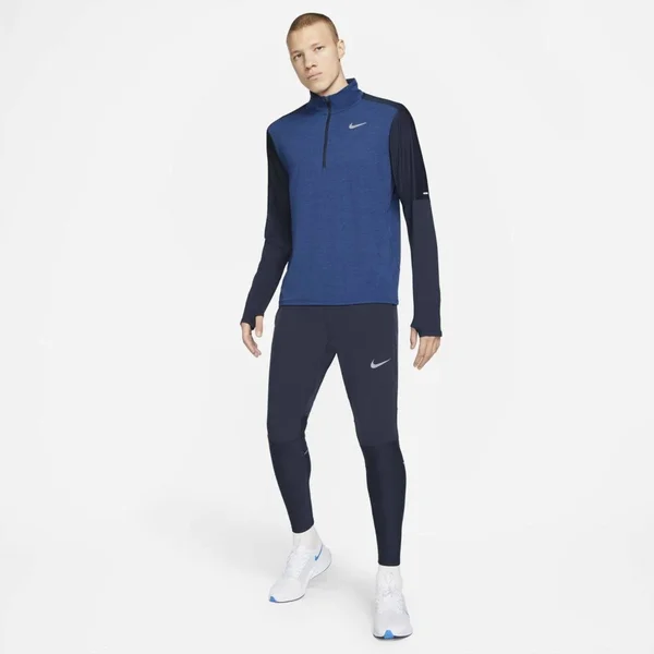 Nike Dri-Fit Men's 1/2-Zip Running Top in Blue - Size: Medium, CU6073-452