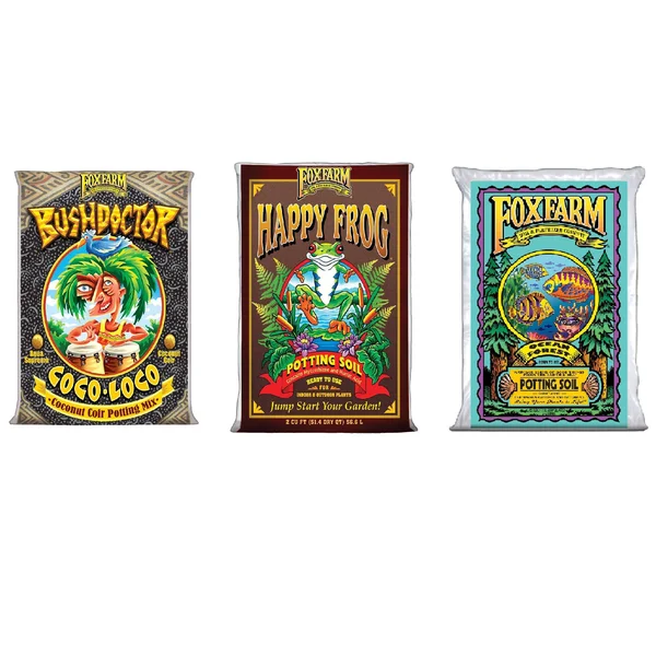 FoxFarm Coco Loco Soil w/ Happy Frog Soil Mix w/ Fox Farm Soil Mix 6.3-6.8 Ph