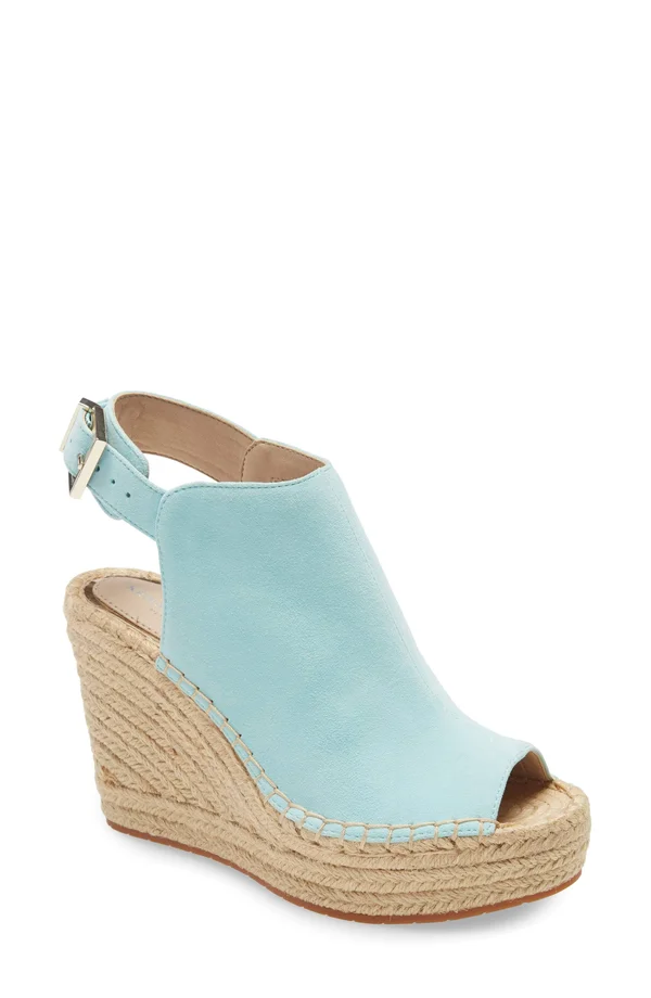 Kenneth Cole New York Women's Olivia Suede Espadrille Wedge, Size: 7.5