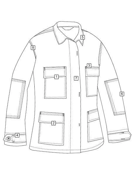 Tru Spec BDU Coat Cotton Desert Tiger