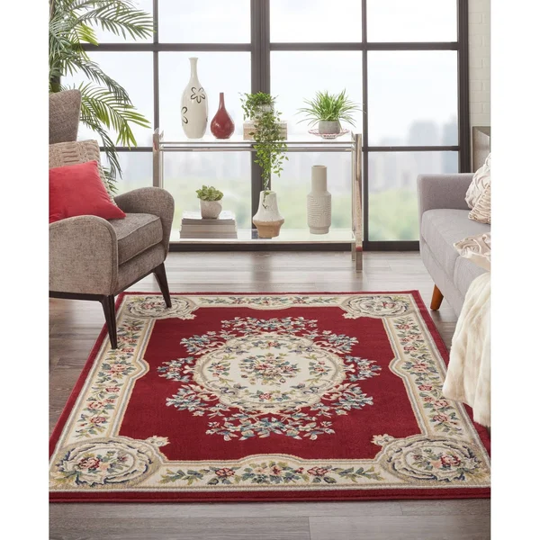 Nourison ABS1 Aubusson Navy Area Rug- 2&2x22 x 7&6x22