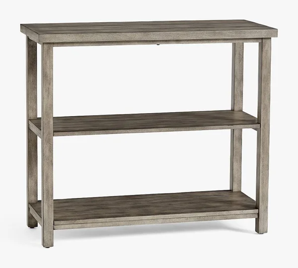 Mateo 36x22 x 31.5x22 2-Shelf Etagere Bookcase - Salvaged Gray