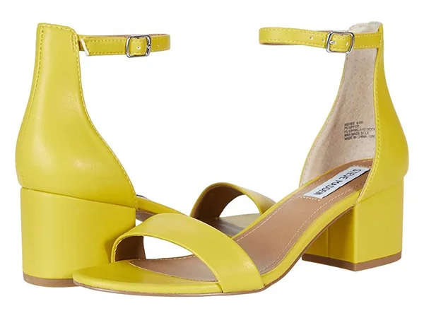 Steve Madden Irenee Sandal Women's 1-2 inch Heel Shoes Citron : 8.5 M
