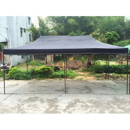 American Phoenix 10 ft. W x 20 ft. D Steel Pop-Up Party Tent, Black