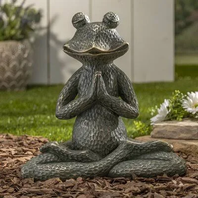 Ethem Magnesium Yoga Frog Statue Bloomsbury Market