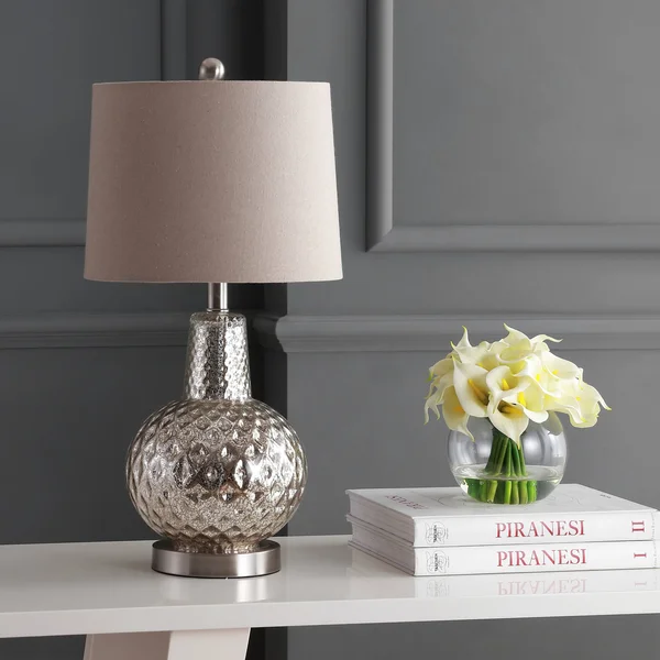 Safavieh Atlas Table Lamp - Silver, Ivory